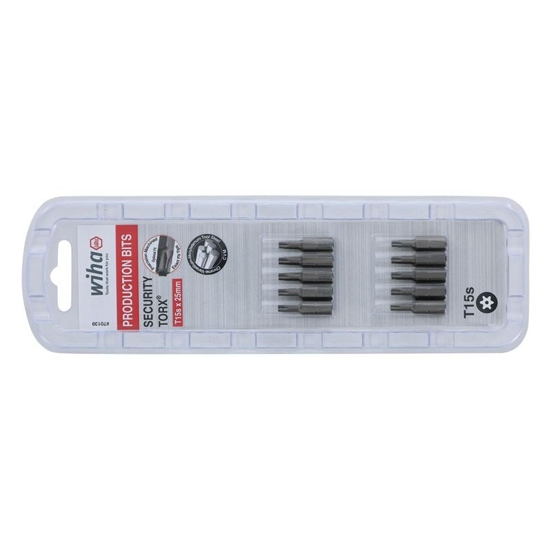 Wiha Security Torx Insert Bit T15s Pack of 10 Bits - Mississauga Hardware Centre IncWiha ToolsWIHA-70139