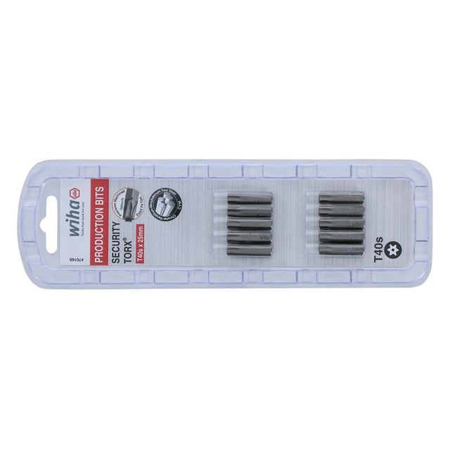 Wiha Security Torx Insert Bit T40s Pack of 10 Bits - Mississauga Hardware Centre IncWiha ToolsWIHA-70168