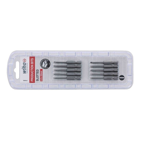 Wiha Slotted Power Bit 3.0 x 50mm Pack of 10 Bits - Mississauga Hardware Centre IncWiha ToolsWIHA-74003