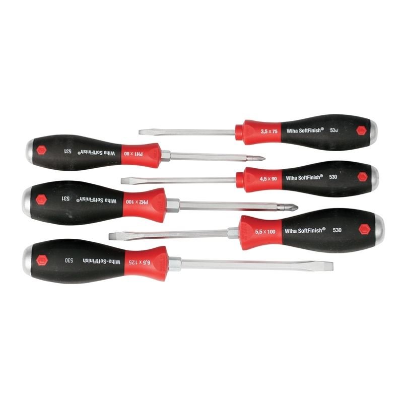 Wiha SoftFinish Extra Heavy Duty Slotted/Phillips 6 Piece Set - Mississauga Hardware Centre IncWiha ToolsWIHA-53096
