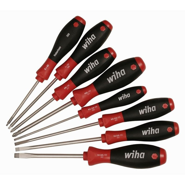 Wiha SoftFinish Slotted Phillips Square 8 Piece Cushion Grip Screwdriver Set - Mississauga Hardware Centre IncWiha ToolsWIHA-30289
