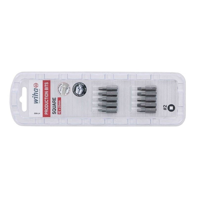 Wiha Square Insert Bit 2 x 25mm Pack of 10 Bits - Mississauga Hardware Centre IncWiha ToolsWIHA-71802