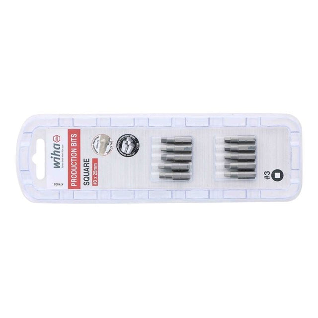 Wiha Square Insert Bit 3 x 25mm Pack of 10 Bits - Mississauga Hardware Centre IncWiha ToolsWIHA-71803