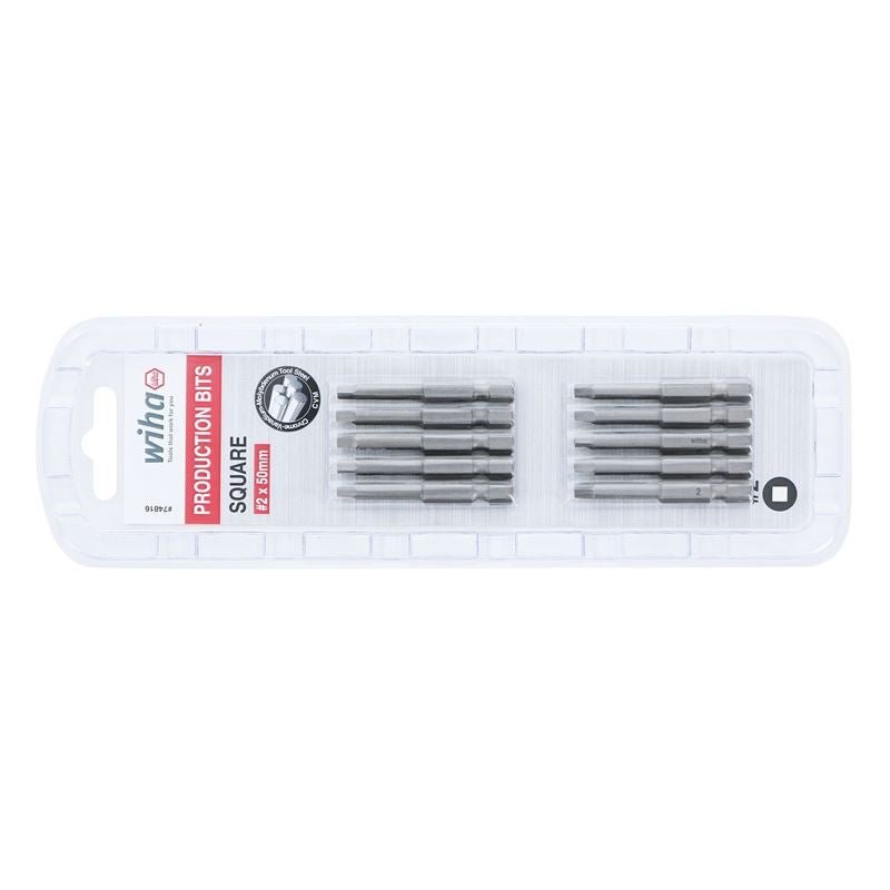 Wiha Square Power Bit 2 x 50mm Pack of 10 Bits - Mississauga Hardware Centre IncWiha ToolsWIHA-74816