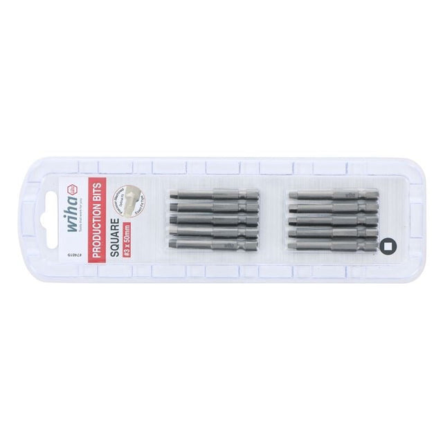 Wiha Square Power Bit 3 x 50mm Pack of 10 Bits - Mississauga Hardware Centre IncWiha ToolsWIHA-74819