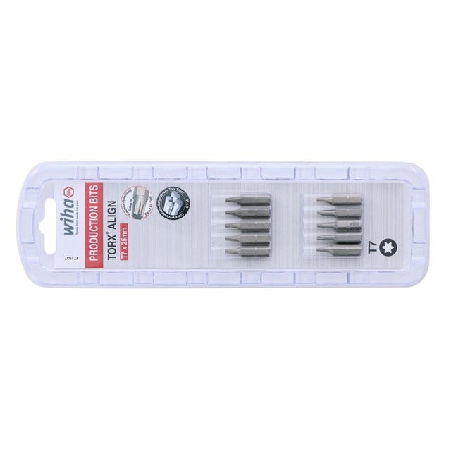 Wiha Torx Align Insert Bit T7 x 25mm Pack of 10 Bits - Mississauga Hardware Centre IncWiha ToolsWIHA-71537