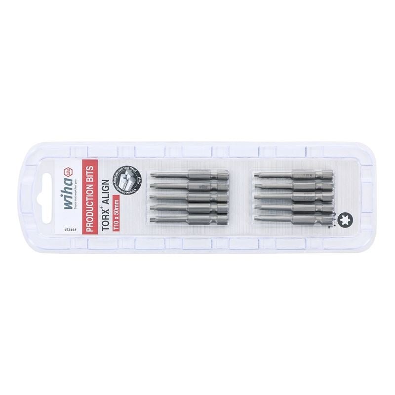 Wiha Torx Align Power Bit T10 x 50mm Pack of 10 Bits - Mississauga Hardware Centre IncWiha ToolsWIHA-74724