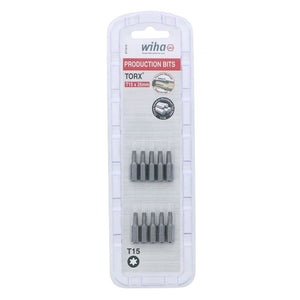 Wiha Torx Insert Bit T15 x 25mm Pack of 10 Bits - Mississauga Hardware Centre IncWiha ToolsWIHA-71515