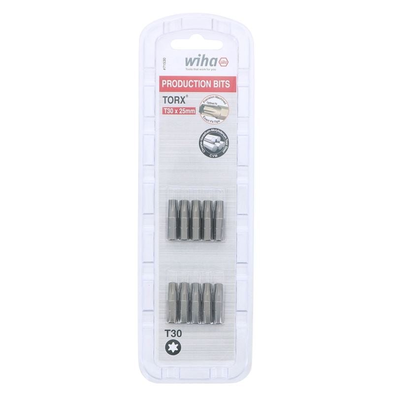 Wiha Torx Insert Bit T30 x 25mm Pack of 10 Bits - Mississauga Hardware Centre IncWiha ToolsWIHA-71530
