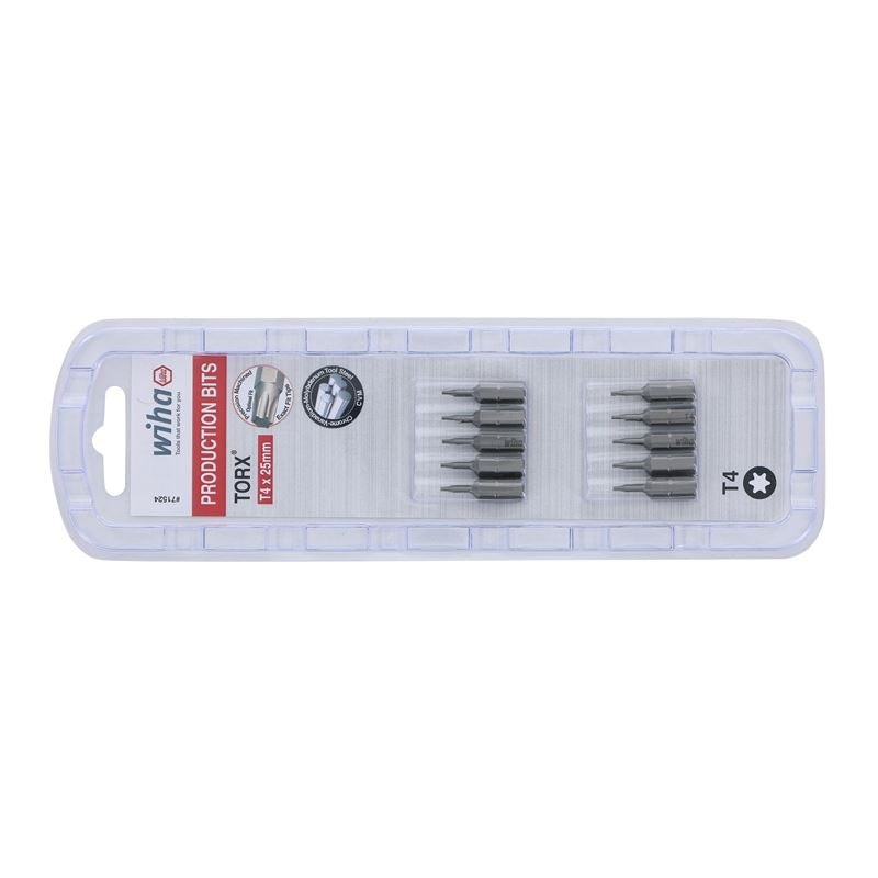 Wiha Torx Insert Bit T4 x 25mm Pack of 10 Bits - Mississauga Hardware Centre IncWiha ToolsWIHA-71524