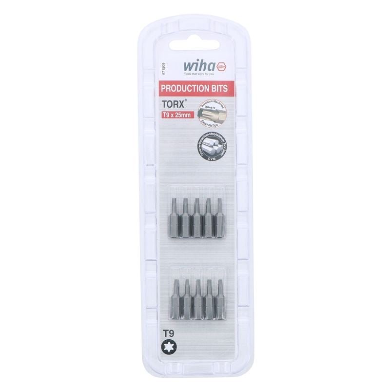 Wiha Torx Insert Bit T9 x 25mm Pack of 10 Bits - Mississauga Hardware Centre IncWiha ToolsWIHA-71509
