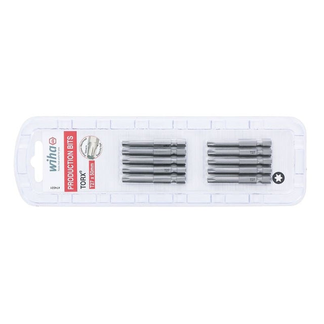 Wiha Torx Power Bit T27 x 50mm Pack of 10 Bits - Mississauga Hardware Centre IncWiha ToolsWIHA-74531