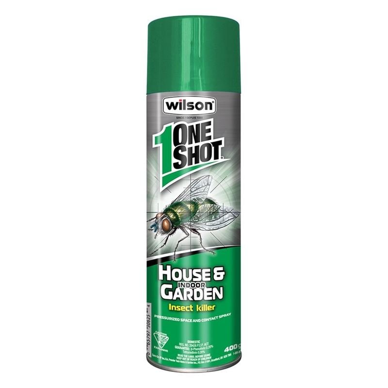 WILSON ONESHOT HOUSE INDOOR GARDEN INSECT KILLER AEROSOL 400G - Mississauga Hardware Centre Inc
