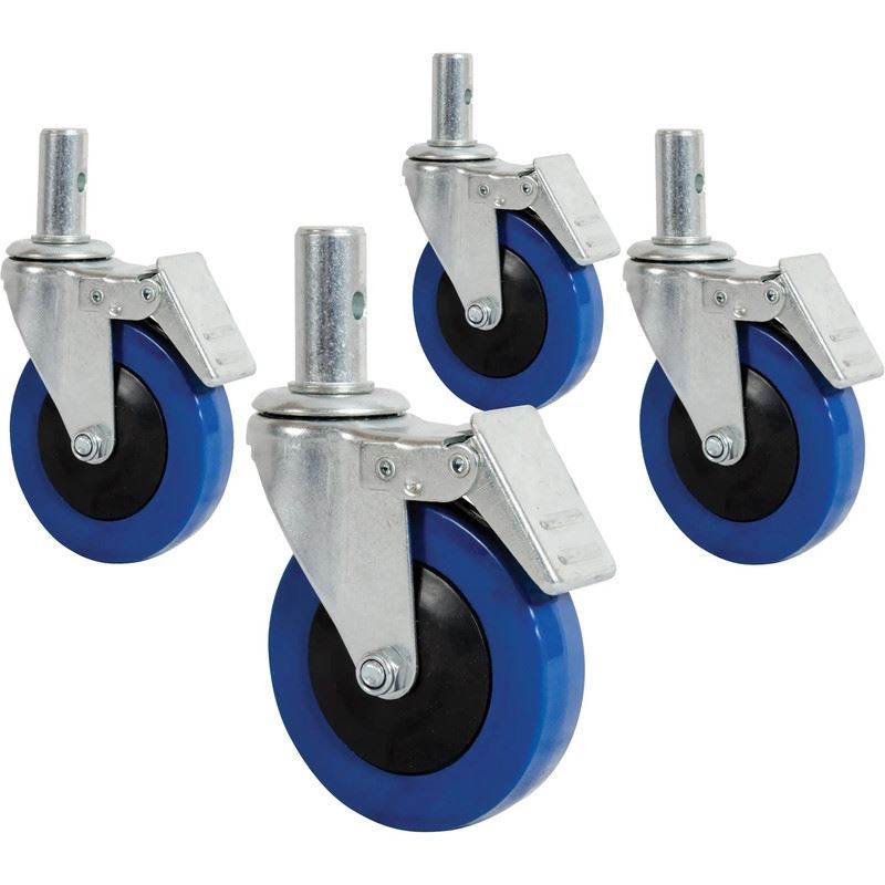 Metaltech I-C4CAS4 4 in. Scaffolding Caster Wheels with Double Locking ...